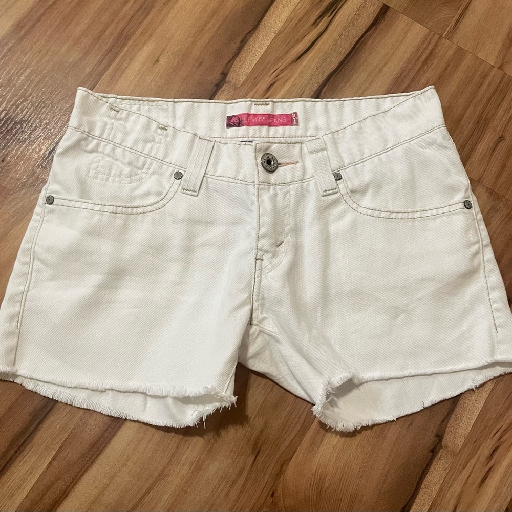 2006 Y2K Levi's White Jean Shorts Sz 9